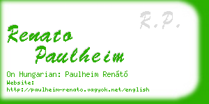 renato paulheim business card