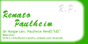 renato paulheim business card